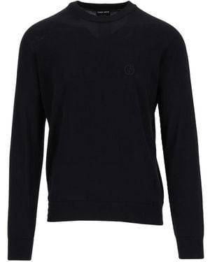 Giorgio Armani Round-Neck Knitwear - Bleu