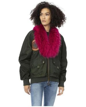MR & MRS Bomberjacke Aus Kunstpelz - Rot