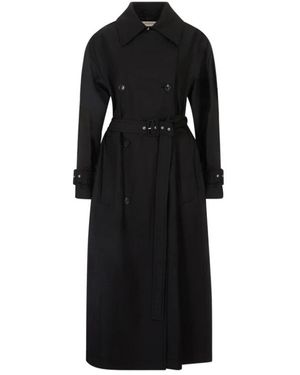 Sportmax Jassen ,Zwart ,Katoen Gocce Trenchcoat
