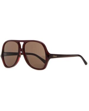 Chloé Ch0289S Aviator Zonnebril - Bruin