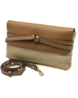 Gianni Chiarini Tassen ,Bruin ,Katoen Belty Clutch Bag - Naturel