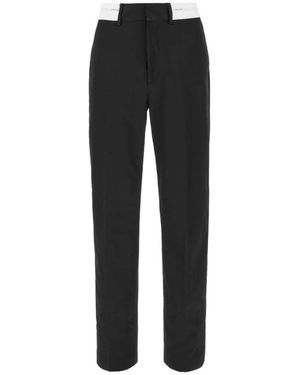 Palm Angels Straight Trousers - Black