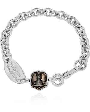 Vivienne Westwood Armband Mit Graviertem Logo - Mettallic