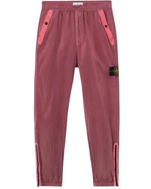 Stone Island Broeken ,Roze ,Nylon Nylon Metal Broek - Rood