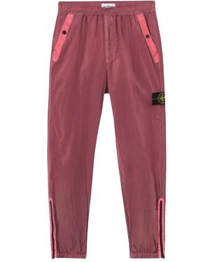 Stone Island Broeken ,Roze ,Nylon Nylon Metal Broek - Rood