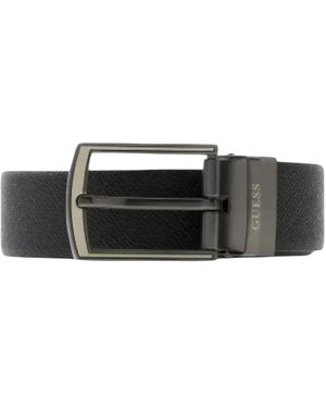 Guess Genuine Leather Belt - Schwarz