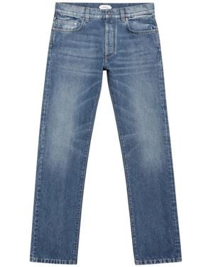 Versace High Waist Rechte Jeans - Blauw