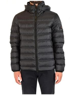 Peuterey Zwarte Hoodie Met Rits En Zakken