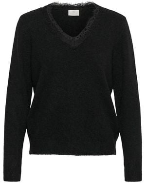 Kaffe V-Neck Knitwear - Noir