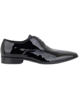DIGEL Schwarze Lack-Derby-Schuhe Für Formelle Anlässe