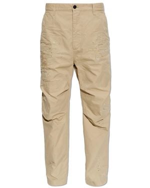 DSquared² Broeken ,Katoen Broek Met Vintage-Effect - Naturel