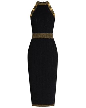 Balmain Midi Dresses - Black