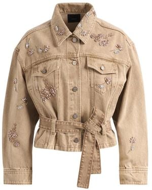 Pinko Denim Jackets - Natural