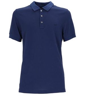 Fay Polo Db Collar Piquet Str. Bicolor - Blauw
