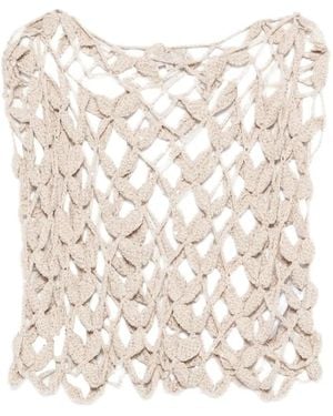 Antonelli Sleeveless Tops - White