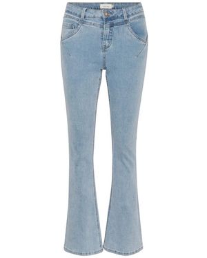 Cream Boot-Cut Jeans - Blue