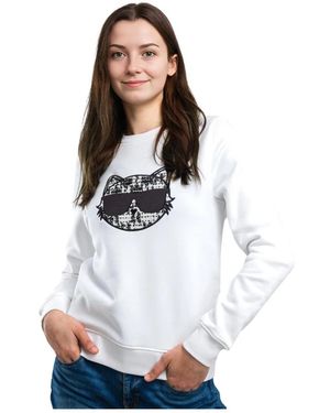 KARL LAGERFELD Hoodies & Sweatvesten ,Wit ,Katoen Witte Katoenen Sweatshirt