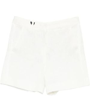 Max Mara Korte Broeken ,Wit ,Linnen Party Linnen Shorts