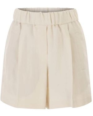 Brunello Cucinelli Fluid Twill Baggy Shorts - Naturel