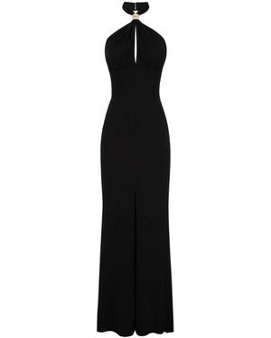 Elisabetta Franchi Schwarzes Rollkragenkleid Herbst/Winter