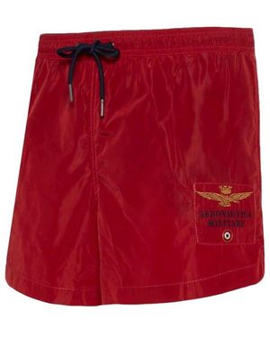 Aeronautica Militare Militärische Luftfahrt Bw176C rot Farbe Badeanzug mit Taschen