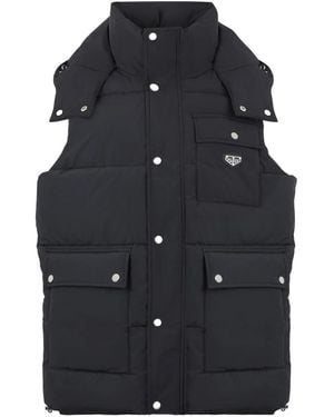 Philipp Plein Jassen ,Zwart ,Nylon Nylon Puffer Vest Gothic Plein
