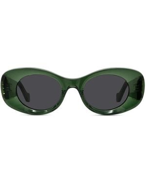 Loewe Maxi Anagram Oval Sonnenbrille - Grün