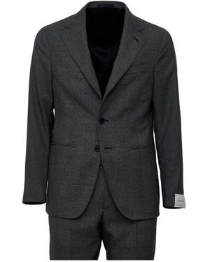 Caruso Single Breasted Suits - Negro