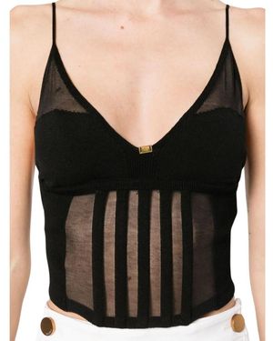 Elisabetta Franchi Sleeveless Tops - Nero