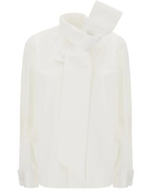 Saint Laurent Lavallière-Hemd - Weiß
