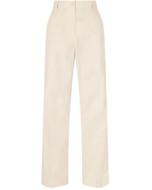 Dries Van Noten Straight Trousers - Natural