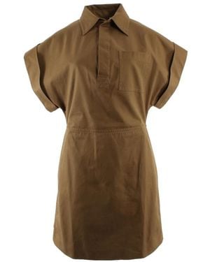 Bottega Veneta Shirt Dresses - Brown