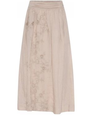 GUSTAV Rokken ,Roze ,2033-Moonlight Midi Rok - Naturel