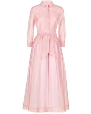 Sara Roka Mariaedna 90 Abito-Camicia Midi - Roze