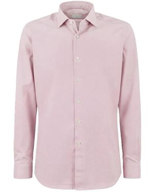 Xacus Overhemden ,Roze ,Katoen Overhemd Met Lange Mouwen