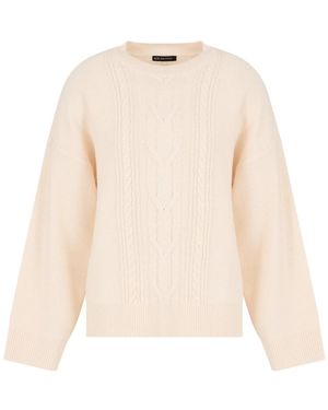 ARMANI EXCHANGE Round-Neck Knitwear - Natural