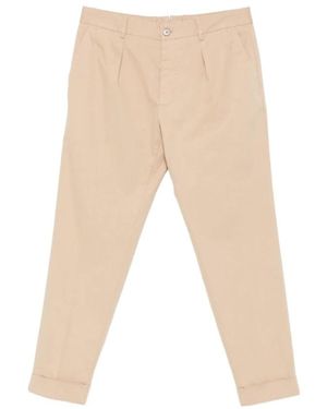 Incotex Broeken ,Katoen Slim Fit Katoenen Stretch Chino's - Naturel