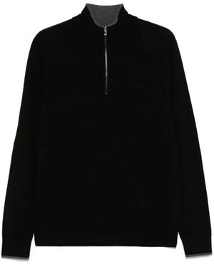 Michael Kors Schwarzer Wollpullover Mit Logo-Stickerei