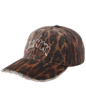 Ganni Accessoires ,Bruin ,Katoen Cap