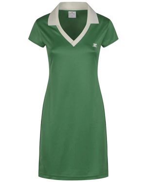 Courreges Sport Polo Jurk - Groen
