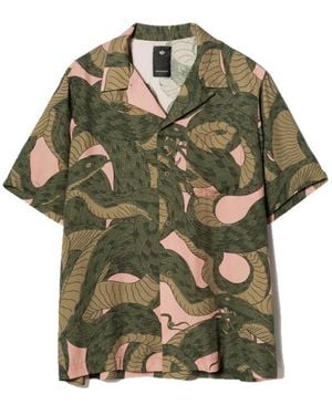 Maharishi Schlangenhaut Urlaubsshirt Sakura-S - Grün