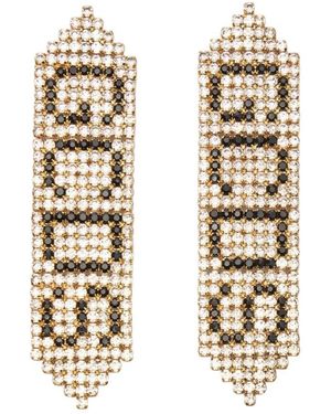 Gcds Accessoires ,Geel ,Bling Logo Oorbellen - Metallic