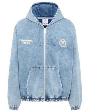 carlo colucci Jassen ,Blauw ,Denim Sweatjack