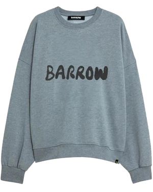 Barrow Hoodies & Sweatvesten ,Blauw ,Lichtgrijs Melange Sweatshirt