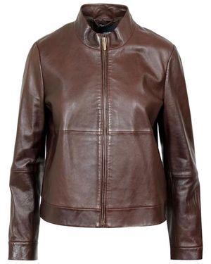 Max Mara Leather Jackets - Marron