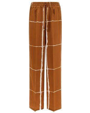 Kiton Wide Trousers - Brown