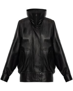 Balenciaga Leather Jackets - Black