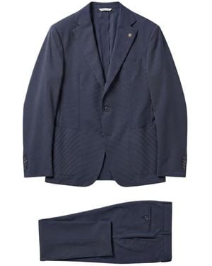 Manuel Ritz Single Breasted Suits - Blue