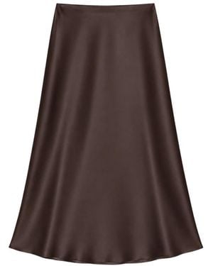 Clips Midi Skirts - Brown