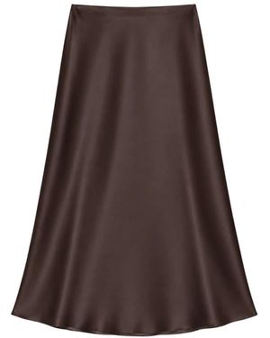 Clips Midi Rok - Bruin